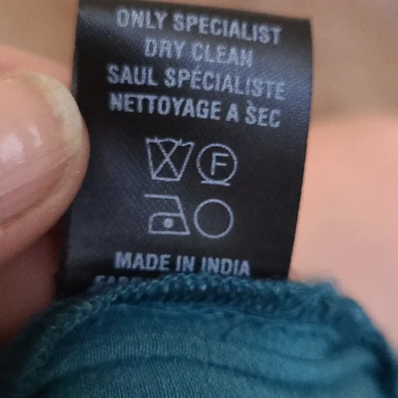 Jumpsuit Size Large Teal Green Satin Dressy Culotte Pants Drape Front Festive - Picture 9 of 9